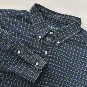 Vtg Ralph Lauren Mens XXL Classic Fit Shirt Tartan Plaid Button Down Long Sleeve